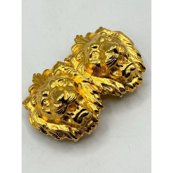 Vintage Gay Boyer Lion interlocking Belt Buckle main image 5